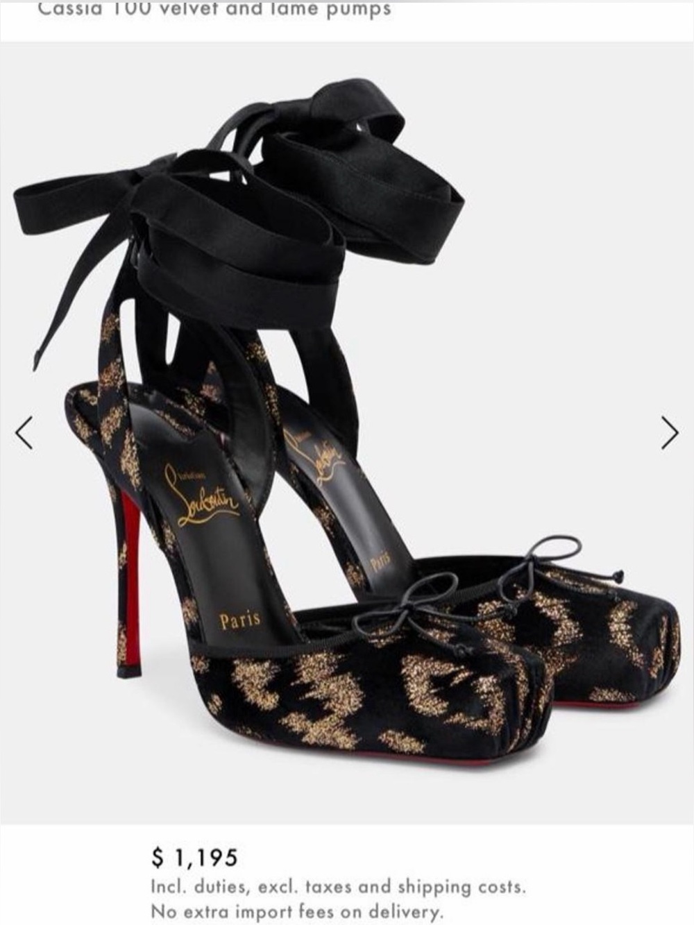 Christian Louboutin Cassia pumps 100mm velvet pumps size 38